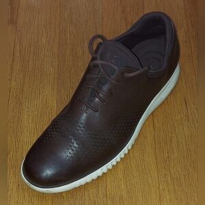 COLE HAAN 2.0GRAND OS C23834 MEN'S BROWN LEATHER PERFORATED OXFORDS SIZE 11.5 M